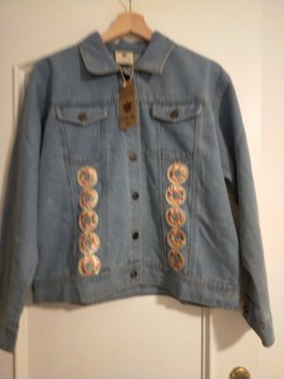 Chaqueta vaquera Palak boho multicolor