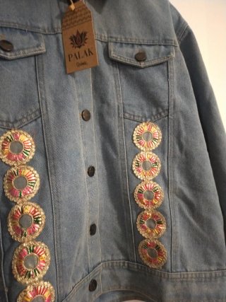 Chaqueta vaquera Palak boho multicolor