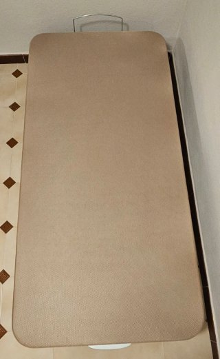 Canapé abatible arcón 30 cm beige 90x200 cm.