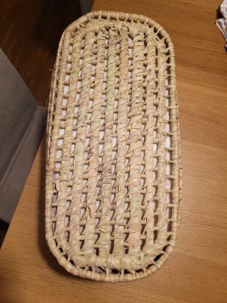 Moisés mimbre para muñeca con funda