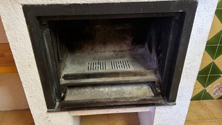Casete de chimenea empotrable con cristal