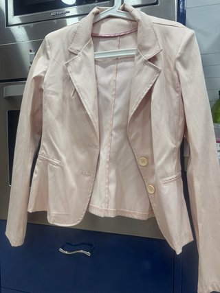 Chaqueta blazer fina mujer rosa