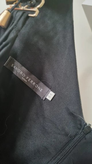 Tubino nero in puro cotone