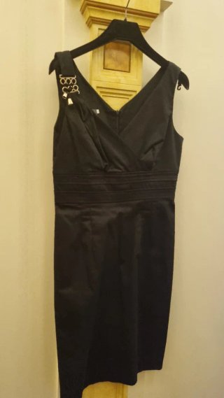 Tubino nero in puro cotone