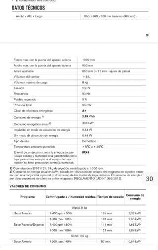 Secadora Zanussi Lindo 1000 8kg