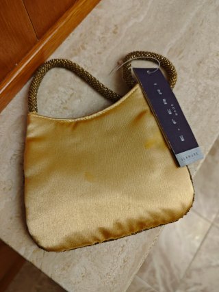 Bolso fiesta E. Ferri lentejuelas dorado