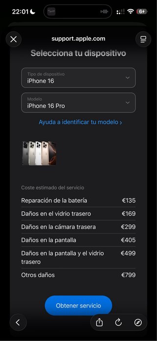 iPhone 16 Pro 256Gb Dañado