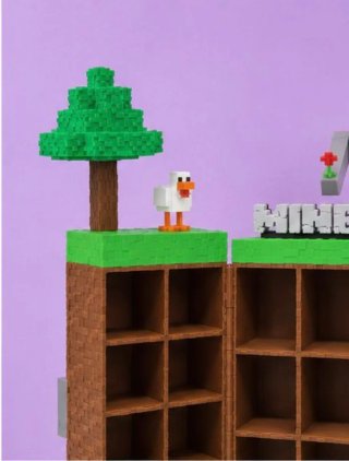 Expositor Minecraft con puertas