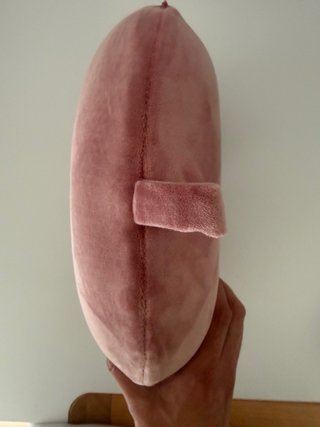 Almohada cervical viaje rosa terciopelo
