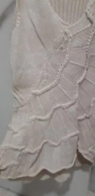 Top de punto beige