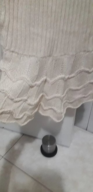 Top de punto beige