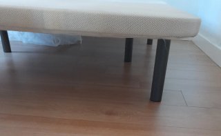 Base tapizada cama beige 190x130