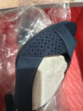 Scarpe Melluso donna blu con Swarovski