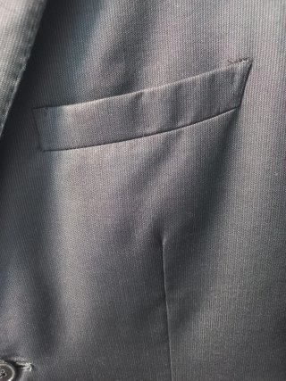 Blazer azul marino hombre, con leve espiga