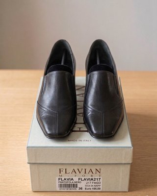 Scarpe Flavian eleganti n.36 in nappa nera