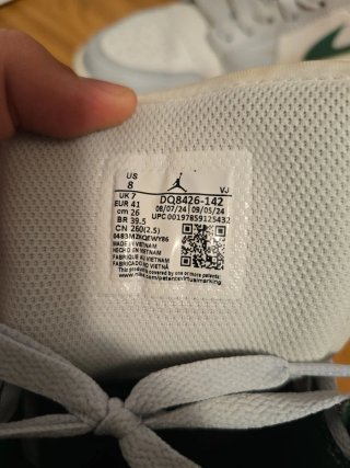 Jordan 1 Verde y Blanca Talla 41