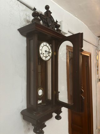 Reloj de Pared Antiguo Madera 1800