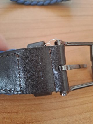 Cinturón trenzado hombre azul y gris talla 52-58
