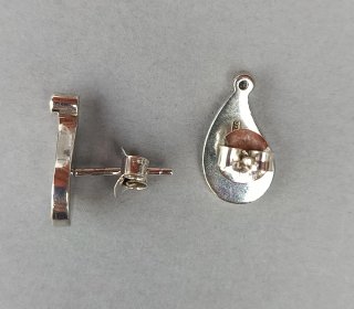 Pendientes Plata Nácar Lágrima