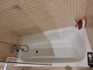 Mueble baño, espejo, bidé, váter y bañera