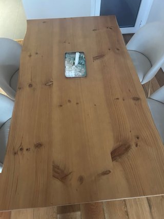 Mesa de comedor estilo industrial