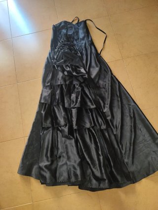 Vestido Gótico Negro Talla S