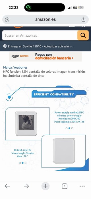 Llavero NFC con pantalla personalizable