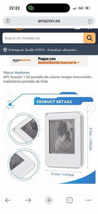 Llavero NFC con pantalla personalizable