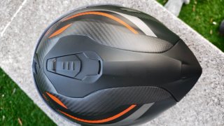 Casco Scorpion EXO-400 Negro Naranja, talla S