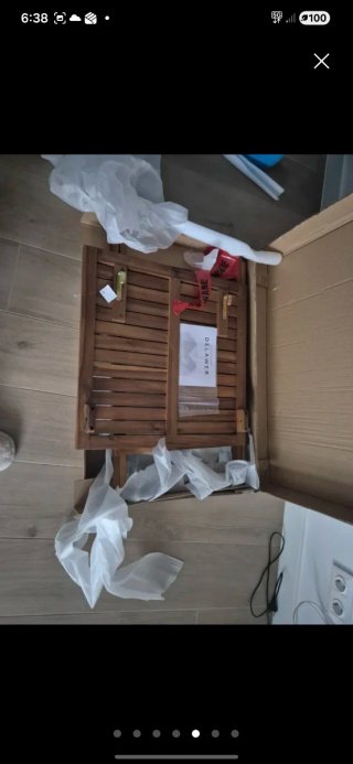 Tavolo da terrazza pieghevole in legno Sklum nuovo