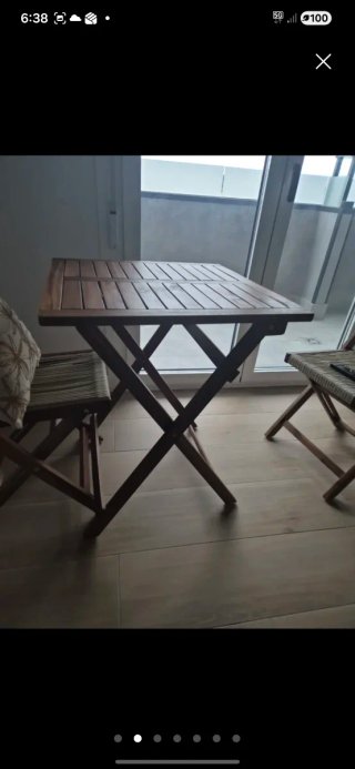 Tavolo da terrazza pieghevole in legno Sklum nuovo