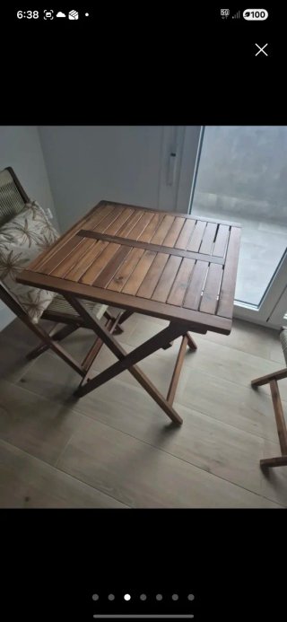 Tavolo da terrazza pieghevole in legno Sklum nuovo