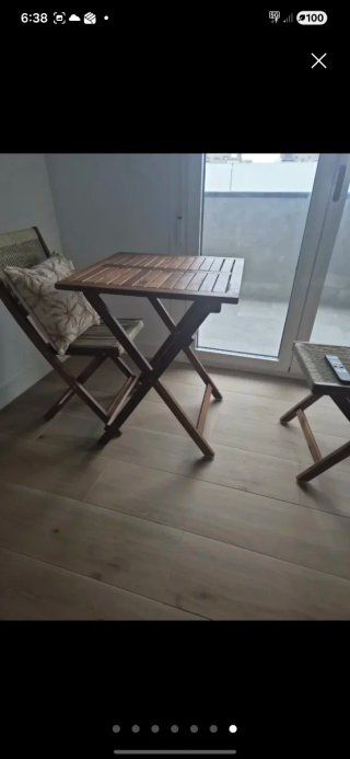 Tavolo da terrazza pieghevole in legno Sklum nuovo
