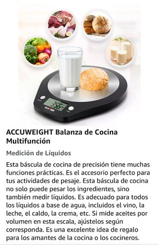 Balanza Cocina Digital Acero Inoxidable
