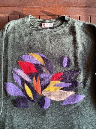 Jersey Oversize Flores Vintage Talla M