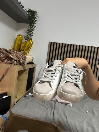 Golden Goose Bambas Blancas y Doradas
