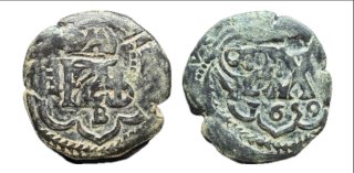 Moneda 4 maravedís Felipe IV 1659 Burgos