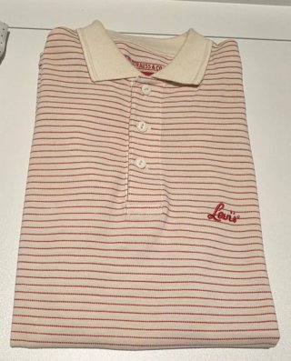 Polo Levis Rayas Rojas y Blancas