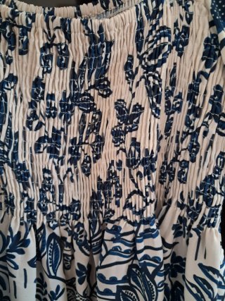 Blusa Pedro del Hierro azul y blanco