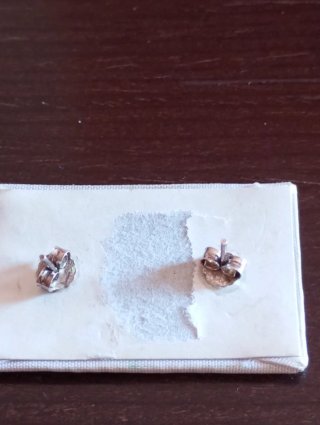 Pendientes infantiles de plata oso