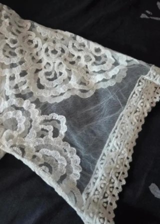 Kimono encaje crudo talla única