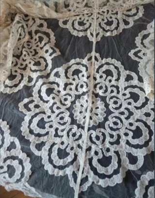 Kimono encaje crudo talla única