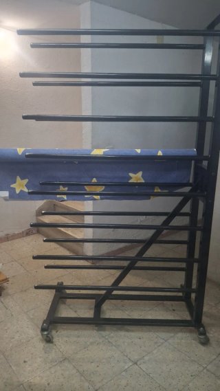 Expositor Rollos Telas Cortinas Metálico