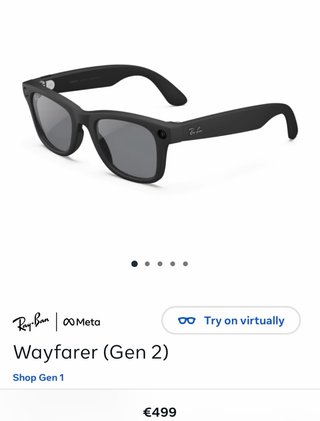 Gafas Ray-Ban Meta sin estrenar