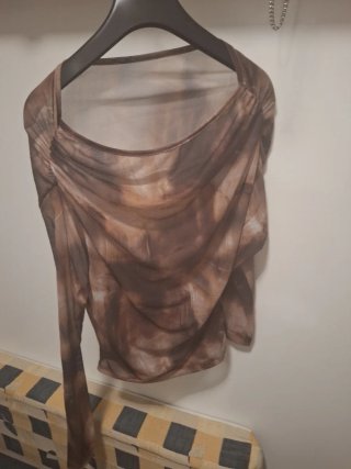 Camiseta de tul con estampado