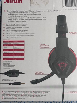 Auriculares Gaming Trust Rana GXT 404R