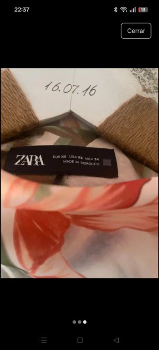 Vestido Zara estampado tropical