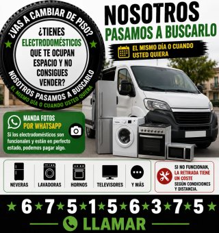 Recogemos electrodomésticos a domicilio