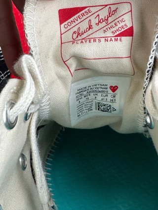 Converse x CDG Chuck 70 Black Red