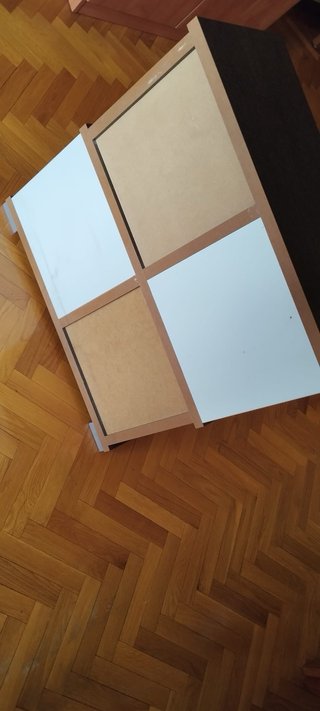 Mobile ingresso in legno marrone e beige